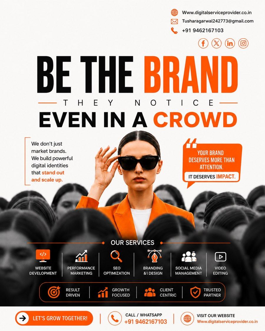 “Be The Brand They Notice” — Campaign Poster